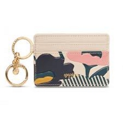 Tidalholm Floral Leather Key Chain Card Holder